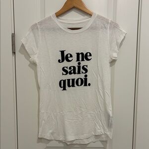 Zadig & Voltaire White Tee with Black Text